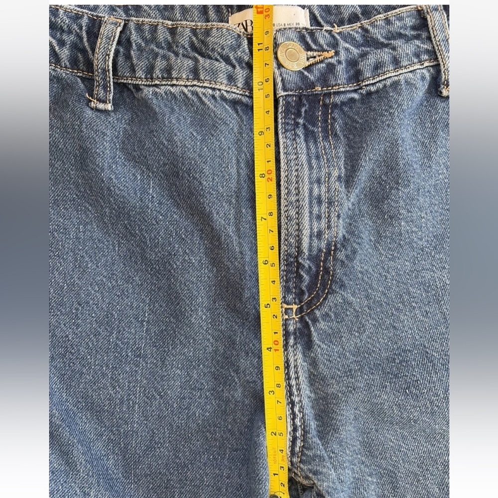 Zara Dark Blue Wide-Leg Cargo Jeans - Picture 9 of 13
